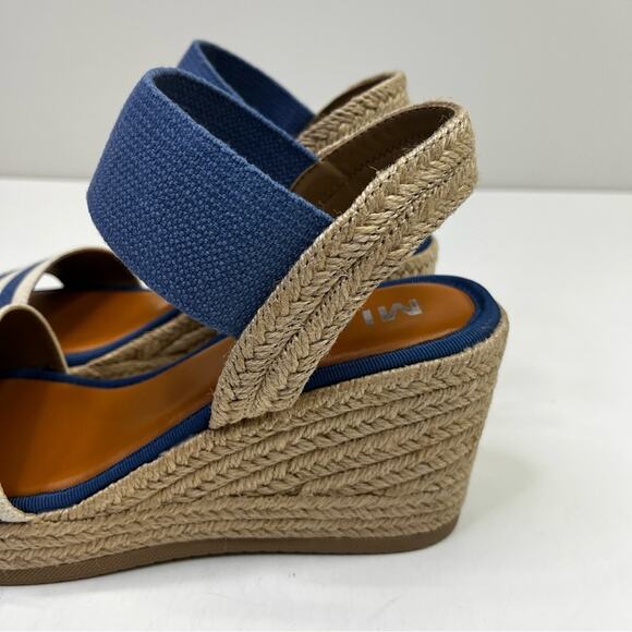 MIA Brittni Espadrille wedges blue white - 7.5 - Picture 4 of 12